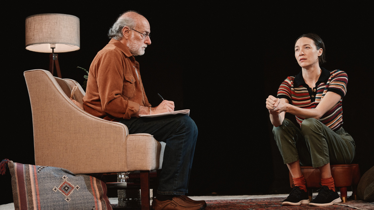 PRESS - Peter Friedman and Sydney Lemmon - JOB at SOHO playhouse - Photo by Emilio Madrid 07/24